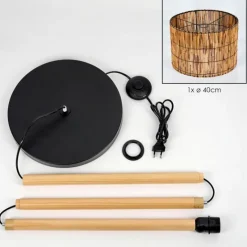Luminaires Scandinaves-hofstein Cando Lampadaire Écru, Noir, 1 lumière