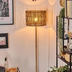 Luminaires Scandinaves-hofstein Cando Lampadaire Écru, Noir, 1 lumière