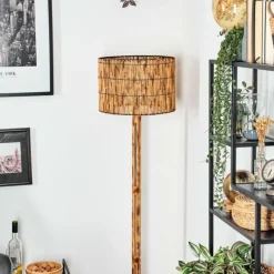 Luminaires Scandinaves-hofstein Cando Lampadaire Écru, Noir, 1 lumière