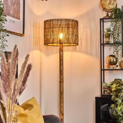 Luminaires Scandinaves-hofstein Cando Lampadaire Écru, Noir, 1 lumière