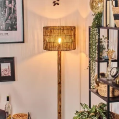 Luminaires Scandinaves-hofstein Cando Lampadaire Écru, Noir, 1 lumière