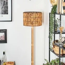 Luminaires Scandinaves-hofstein Cando Lampadaire Écru, Noir, 1 lumière