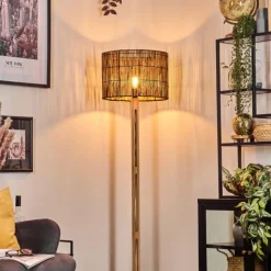 Luminaires Scandinaves-hofstein Cando Lampadaire Écru, Noir, 1 lumière