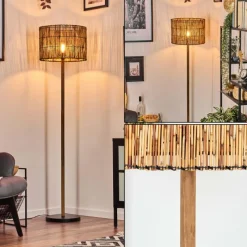 Luminaires Scandinaves-hofstein Cando Lampadaire Écru, Noir, 1 lumière