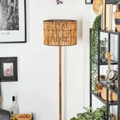 Luminaires Scandinaves-hofstein Cando Lampadaire Écru, Noir, 1 lumière