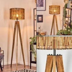 Luminaires Scandinaves-hofstein Cando Lampadaire, Liseuse Écru, Noir, 1 lumière