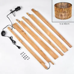 Luminaires Scandinaves-hofstein Cando Lampadaire, Liseuse Écru, Noir, 1 lumière