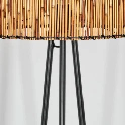 Style Boho-Chic-hofstein Cando Lampadaire, Liseuse Noir, 1 lumière