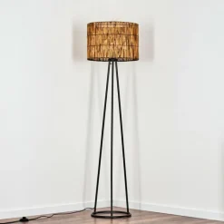 Style Boho-Chic-hofstein Cando Lampadaire, Liseuse Noir, 1 lumière