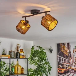 Luminaires Scandinaves-hofstein Cando Plafonnier Noir, 2 lumières