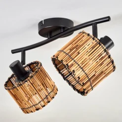 Luminaires Scandinaves-hofstein Cando Plafonnier Noir, 2 lumières