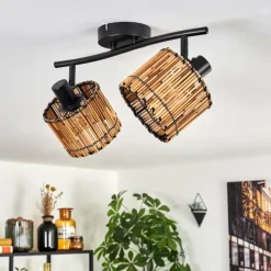Luminaires Scandinaves-hofstein Cando Plafonnier Noir, 2 lumières