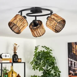 Luminaires Scandinaves-hofstein Cando Plafonnier Noir, 3 lumières