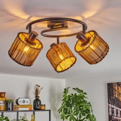 Luminaires Scandinaves-hofstein Cando Plafonnier Noir, 3 lumières