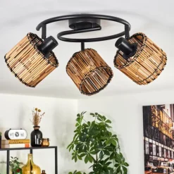 Luminaires Scandinaves-hofstein Cando Plafonnier Noir, 3 lumières