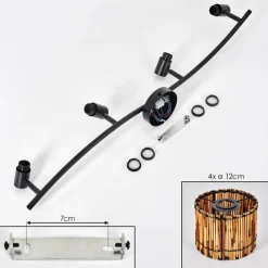 Luminaires Scandinaves-hofstein Cando Plafonnier Noir, 4 lumières