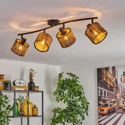 Luminaires Scandinaves-hofstein Cando Plafonnier Noir, 4 lumières