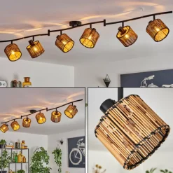 hofstein Cando Plafonnier Noir, 6 lumières