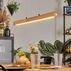 Luminaires Scandinaves-hofstein Carbellino Suspension LED Écru, Noir, 1 lumière