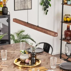 Luminaires Scandinaves-hofstein Carbellino Suspension LED Brun foncé, Noir, 1 lumière