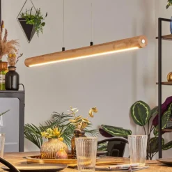 Luminaires Scandinaves-hofstein Carbellino Suspension LED Écru, Noir, 1 lumière