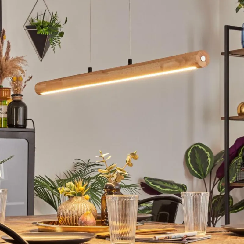 Luminaires Scandinaves-hofstein Carbellino Suspension LED Écru, Noir, 1 lumière