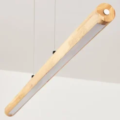 Luminaires Scandinaves-hofstein Carbellino Suspension LED Écru, Noir, 1 lumière