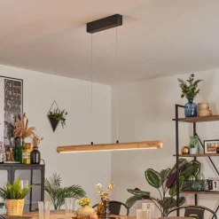 Luminaires Scandinaves-hofstein Carbellino Suspension LED Écru, Noir, 1 lumière