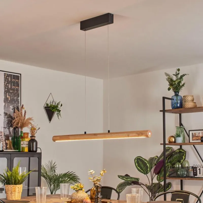 Luminaires Scandinaves-hofstein Carbellino Suspension LED Écru, Noir, 1 lumière