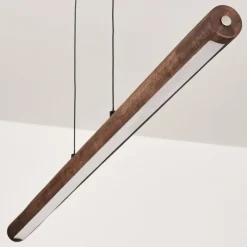 Luminaires Scandinaves-hofstein Carbellino Suspension LED Brun foncé, Noir, 1 lumière