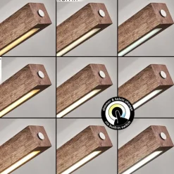 Luminaires Scandinaves-hofstein Carbellino Suspension LED Brun foncé, Noir, 1 lumière