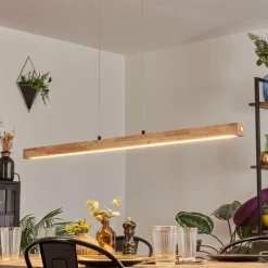 Luminaires Scandinaves-hofstein Carbellino Suspension LED Écru, Noir, 1 lumière