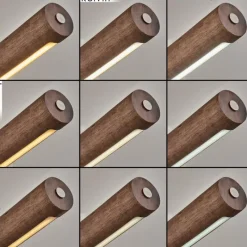 Luminaires Scandinaves-hofstein Carbellino Suspension LED Brun foncé, Noir, 1 lumière