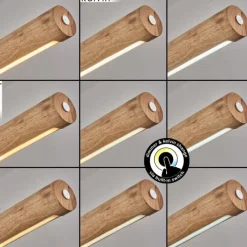 Luminaires Scandinaves-hofstein Carbellino Suspension LED Écru, Noir, 1 lumière