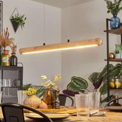 Luminaires Scandinaves-hofstein Carbellino Suspension LED Écru, Noir, 1 lumière