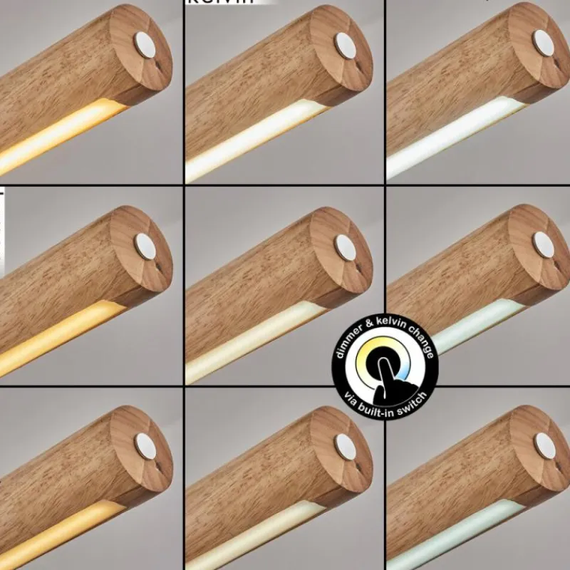 Luminaires Scandinaves-hofstein Carbellino Suspension LED Écru, Noir, 1 lumière