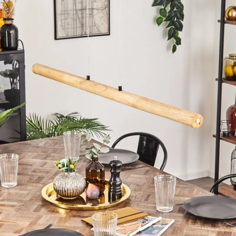 Luminaires Scandinaves-hofstein Carbellino Suspension LED Écru, Noir, 1 lumière