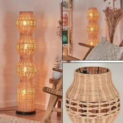 hofstein Cardeira Lampadaire Noir, 4 lumières