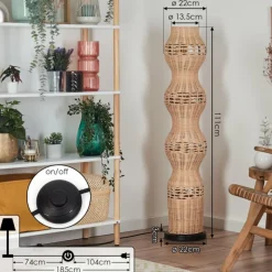 hofstein Cardeira Lampadaire Noir, 4 lumières