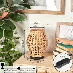 Luminaires Scandinaves-hofstein Cardeira Lampe à poser Noir, 1 lumière