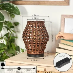 Luminaires Scandinaves-hofstein Cardeira Lampe à poser Noir, 1 lumière