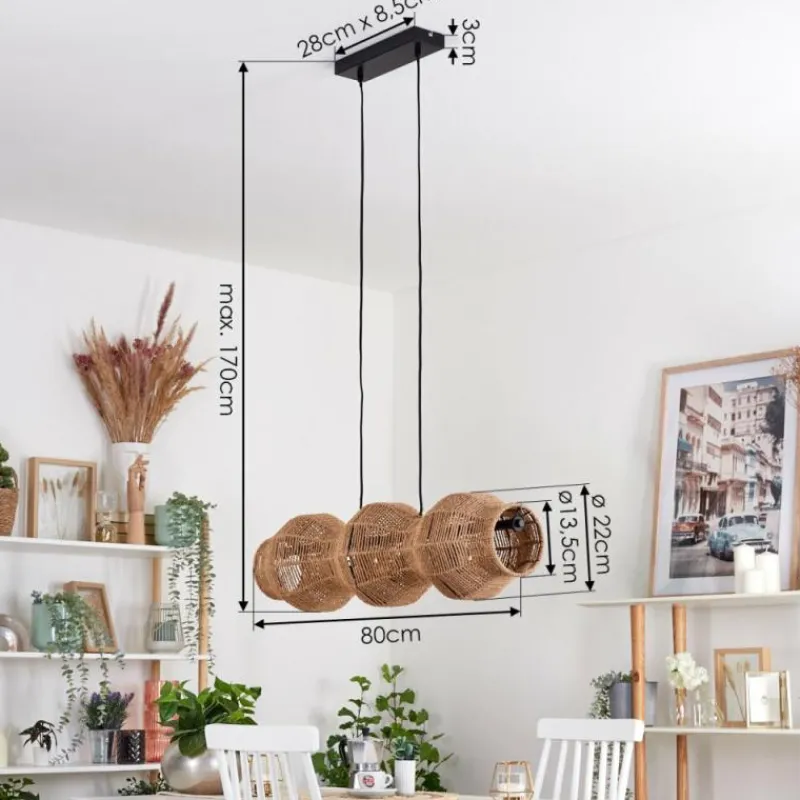 hofstein Cardeira Suspension, Suspension Noir, 3 lumières