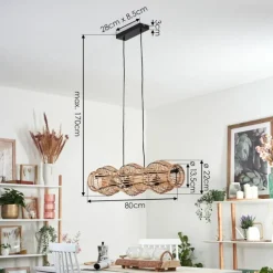 Luminaires Scandinaves-hofstein Cardeira Suspension, Suspension Noir, 4 lumières