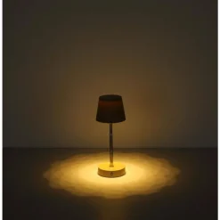 Luminaires Globo Lighting Carlos Lampe à poser LED Chrome, Sable, 1 lumière* Éclairage Led