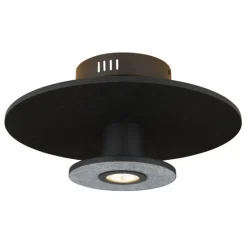 Lampes En Tissu-Luminaires Globo Lighting Carter Plafonnier LED Noir, 1 lumière