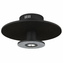 Lampes En Tissu-Luminaires Globo Lighting Carter Plafonnier LED Noir, 1 lumière