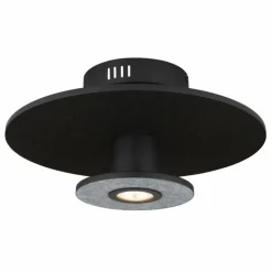 Lampes En Tissu-Luminaires Globo Lighting Carter Plafonnier LED Noir, 1 lumière