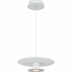 Lampes En Tissu-Luminaires Globo Lighting Carter Suspension LED Blanc, 1 lumière