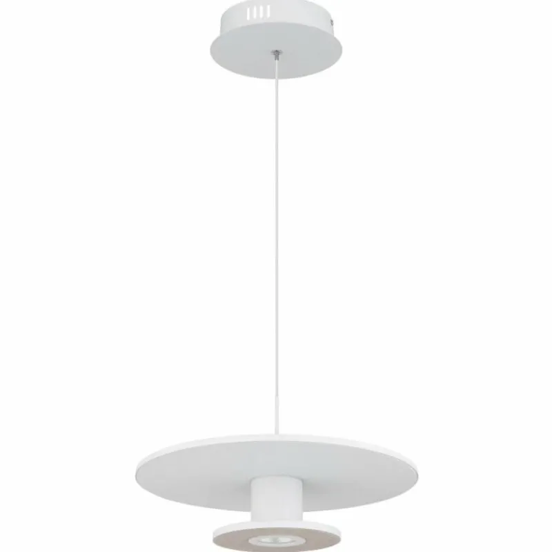 Lampes En Tissu-Luminaires Globo Lighting Carter Suspension LED Blanc, 1 lumière
