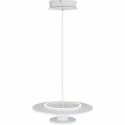 Lampes En Tissu-Luminaires Globo Lighting Carter Suspension LED Blanc, 1 lumière